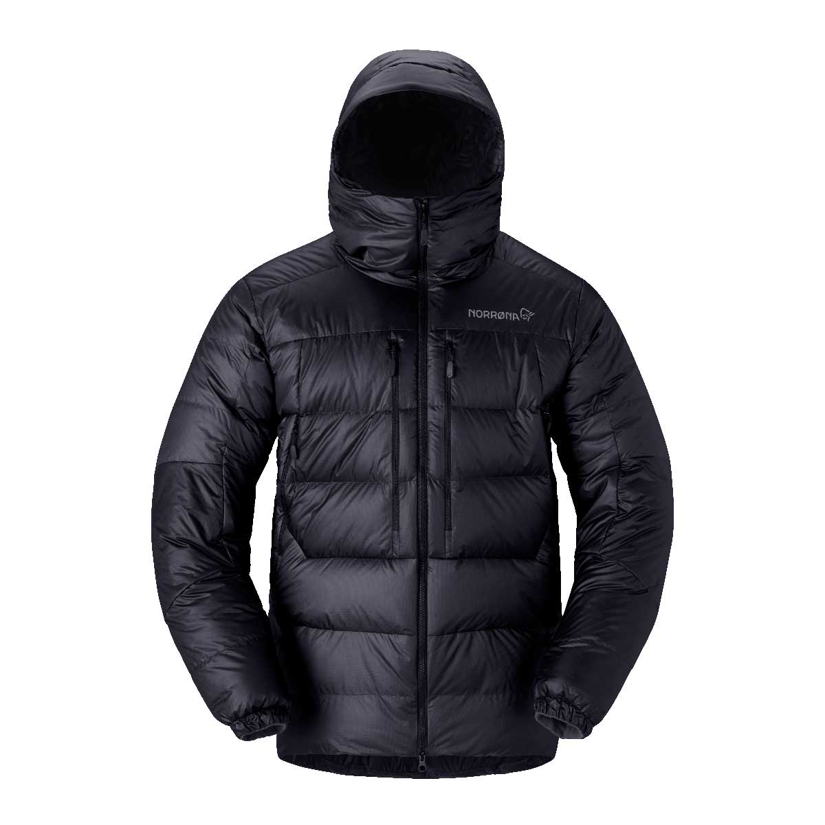 Norrona Trollveggen Down800 Hooded Jacket Men's in Caviar Black